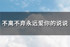 不离不弃永远爱你的说说(共136句)