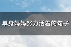 单身妈妈努力活着的句子(优选76句)