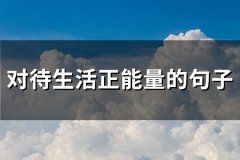 对待生活正能量的句子(推荐86句)