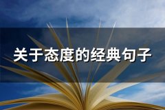 关于态度的经典句子(77句)