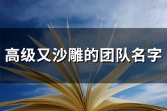 高级又沙雕的团队名字(优选125个)