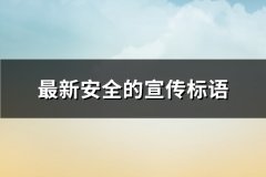 最新安全的宣传标语(通用401句)