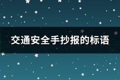 交通安全手抄报的标语(推荐167句)