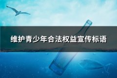 维护青少年合法权益宣传标语(必备78句)