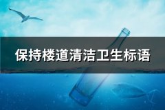 保持楼道清洁卫生标语(精选152句)