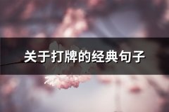 关于打牌的经典句子(推荐64句)