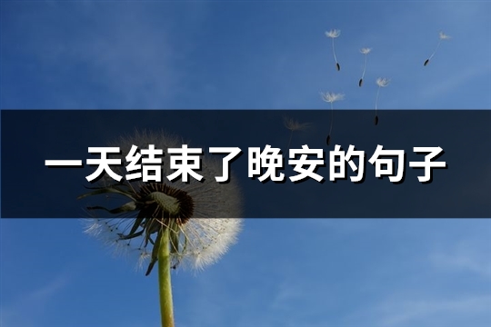 一天结束了晚安的句子(实用66句)