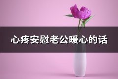 心疼安慰老公暖心的话(汇总85句)