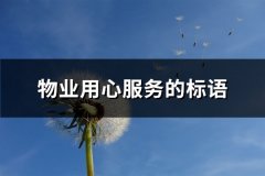 物业用心服务的标语(热门140句)