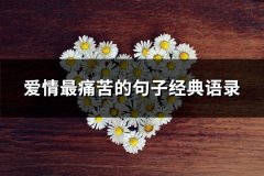 爱情最痛苦的句子经典语录(54句)