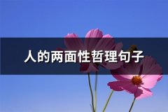人的两面性哲理句子(汇总62句)