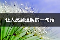 让人感到温暖的一句话(精选70句)