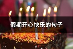 假期开心快乐的句子(通用95句)