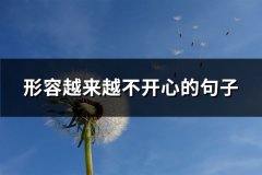 形容越来越不开心的句子(推荐52句)
