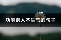 劝解别人不生气的句子(汇总60句)