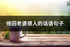 挽回老婆感人的话语句子(精选109句)