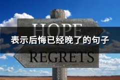 表示后悔已经晚了的句子(通用73句)