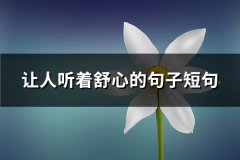 让人听着舒心的句子短句(通用73句)