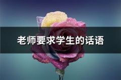 老师要求学生的话语(汇总64句)