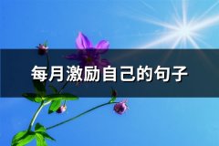每月激励自己的句子(热门67句)
