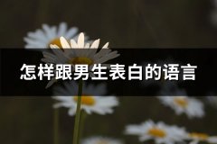 怎样跟男生表白的语言(通用64句)