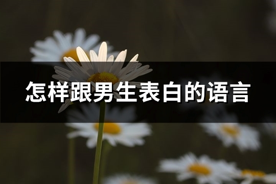怎样跟男生表白的语言(通用64句)