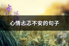 心情忐忑不安的句子(汇总42句)