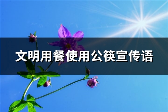 文明用餐使用公筷宣传语(优选40句)
