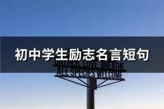 初中学生励志名言短句(精选117句)