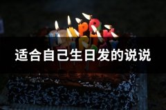 适合自己生日发的说说(汇总100句)