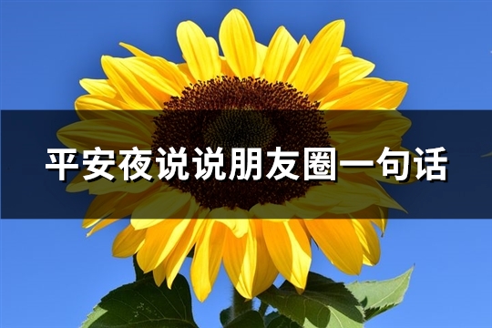 平安夜说说朋友圈一句话(共118句)