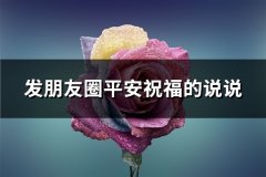 发朋友圈平安祝福的说说(实用86句)