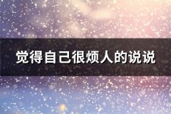 觉得自己很烦人的说说(实用77句)