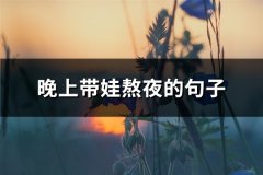 晚上带娃熬夜的句子(通用76句)