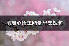 清晨心语正能量早安短句(汇总72句)