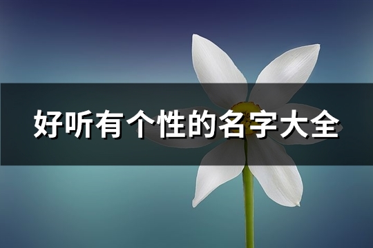 好听有个性的名字大全(共423个)(好听有个性的名字女孩)