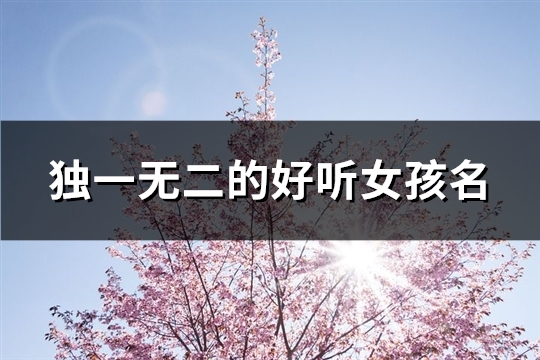 独一无二的好听女孩名(64个) 独一无二的好听女孩名(64个)