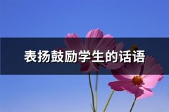 表扬鼓励学生的话语(汇总129句)