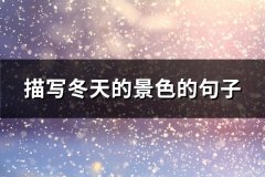 描写冬天的景色的句子(热门69句)