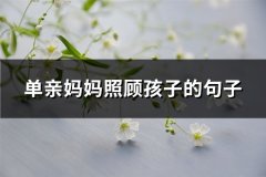 单亲妈妈照顾孩子的句子(66句)