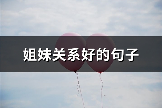 姐妹关系好的句子(精选67句)