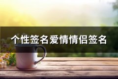 个性签名爱情情侣签名(通用80句)