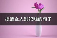 提醒女人别犯贱的句子(热门83句)