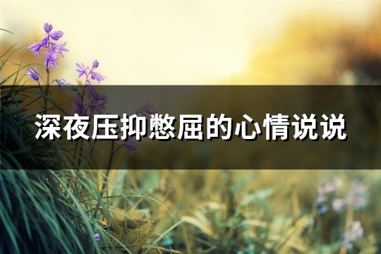 深夜压抑憋屈的心情说说(精选61句)