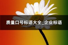 质量口号标语大全_企业标语