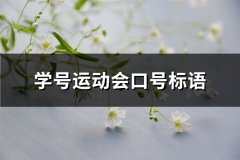 学号运动会口号标语