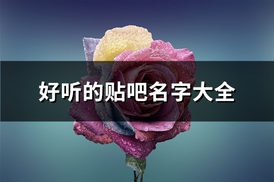 好听的贴吧名字大全(优选348个)(好听的贴吧名字大全女)