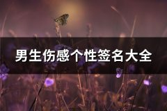 男生伤感个性签名大全(必备122句)