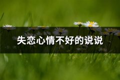 失恋心情不好的说说