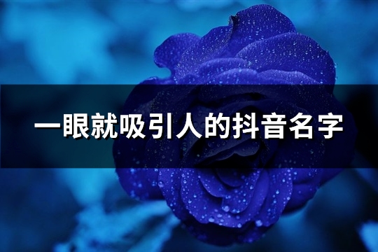 一眼就吸引人的抖音名字(精选2577个)